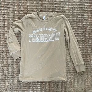 CottonOn kids “believe in a better tomorrow” long sleeve tee